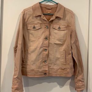 Pink Merona stretchy denim jacket.